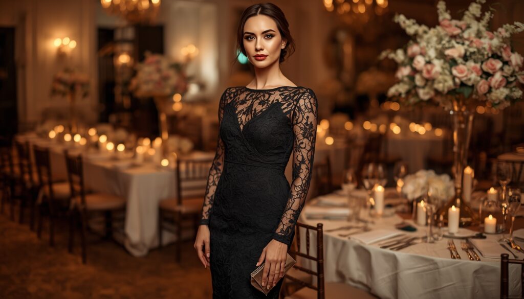 Black Wedding Guest Dress