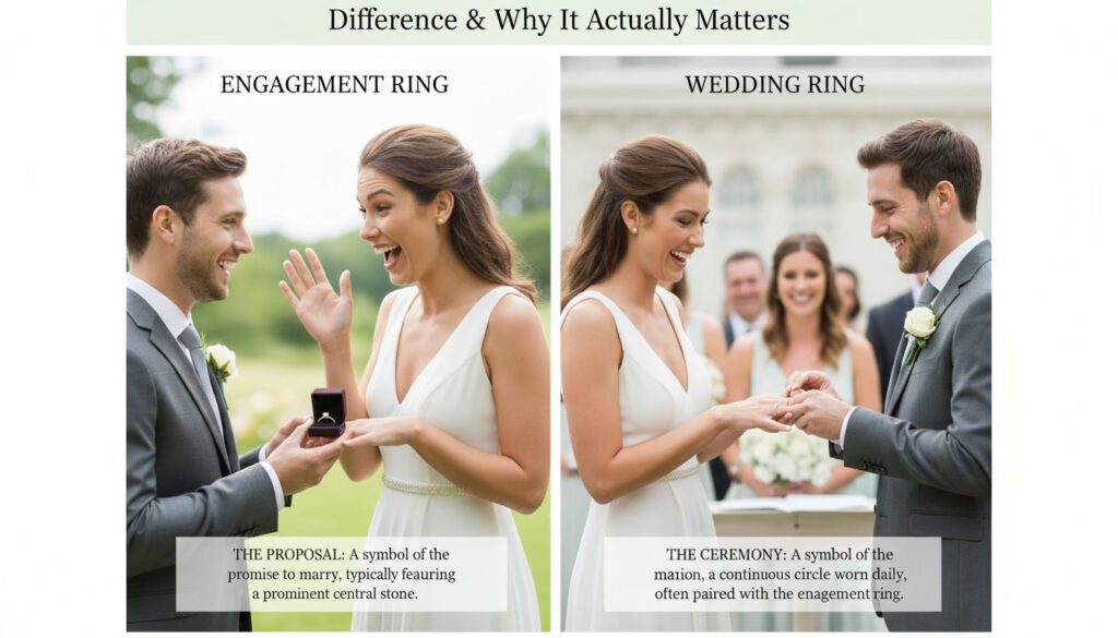 Engagement Ring vs Wedding Ring